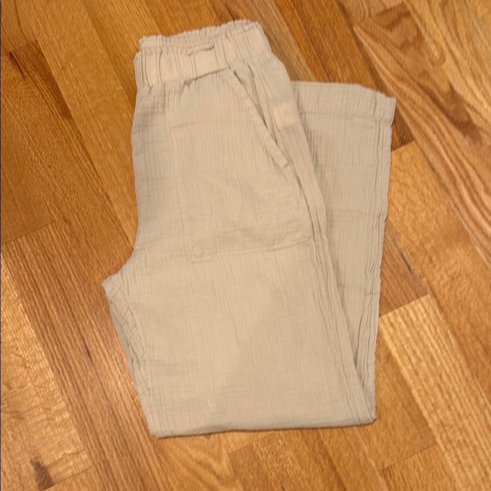GAP Tan Wide Leg Pants Relaxed Fit